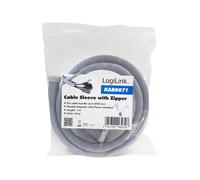 LogiLink KAB0071 Grigio Poliestere 47 g 60 g 180 mm 230 mm Cable sleeve with