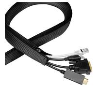 LogiLink KAB0082 - Tubo flessibile con cerniera, Ø 30 mm, colore: nero, 5 m