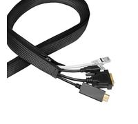 LogiLink KAB0082 - Tubo flessibile con cerniera, Ø 30 mm, colore: nero, 5 m
