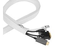 LogiLink KAB0090 - Tubo flessibile con cerniera, Ø 30 mm, colore: bianco, 5 m