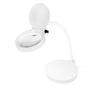 Logilink Lampada LED da Tavolo con Lente d'ingrandimento a 8 e 36 Diottrie Dimme