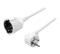 LogiLink LPS101 Alimentazione Prolunga Bianco 3.00 m H05VV-F 3G 1,5 mm² angola