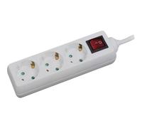 LogiLink LPS206 Multipresa con interruttore Bianco Schuko 1 pz.