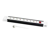 LOGILINK LPS207 - Presa multipla, a 8 ingressi, con interruttore, 3 m, nera