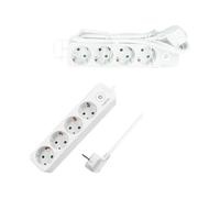 LogiLink LPS245 - Ciabatta elettrica a 4 prese (4 CEE 7/3) con interruttore on/off e protezione IP20, lunghezza cavo = 1,5 m, colore: Bianco