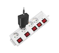 LogiLink LPS252 1,5 m Interno Tipo F Type F (CEE 7/4) IP20 1,5 mm² Power strip