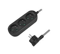 LogiLink Presa multipla LPS261 – 3 prese, cavo tessile 1,5 m, maniglia pieghevole