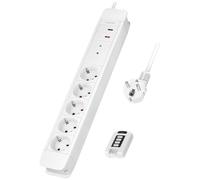 LogiLink LPS402 Multipresa con telecomando Bianco Schuko 1 pz.