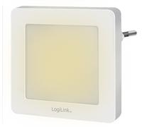 Logilink Luce Notturna LED Quadrata con Sensore Crepuscolare Bianco Caldo