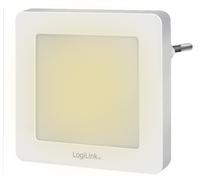 Logilink Luce Notturna LED Quadrata con Sensore Crepuscolare Bianco Caldo