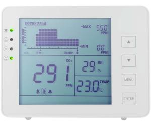 Logilink Misuratore di CO2 5000ppm con Allarme Indicatore Temperatura e Umidit&a