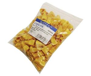 LogiLink MP0009 Protezione antipiega RJ45 Giallo 100 pz.