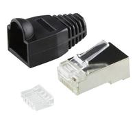 LogiLink MP0022 Connettore RJ45 CAT 6, schermato Spina dritta Poli: 8P8C Nero