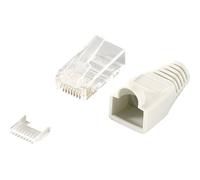 Logilink Plug Cat.6 RJ45 e Copriconnettore per Cavo Non Schermato 100pz Grigio