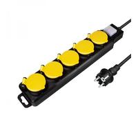 LOGILINK LPS255 - Presa multipla, 5 ingressi, 1,5 m, con interruttore, per esterni
