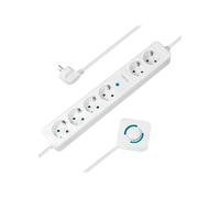 LOGILINK LPS271 - Presa multipla a 6 ingressi, 4 per interruttore a pedale, 6 CEE