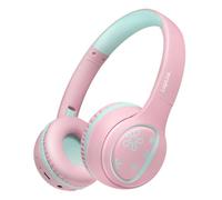 LogiLink My First - Cuffie pieghevoli per bambini (BT 5.4), con limite di volume massimo 85 dB, con microfono, colore: Rosa/Azzurro