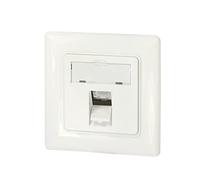 Logilink NK4053 NK4053-Scatola da incasso per 1 modulo Keystone, compatibile con design, bianco puro (RAL 9010), 1 porta