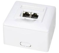 LogiLink NP0039A Presa di rete Da parete CAT 6 2 Porte Bianco