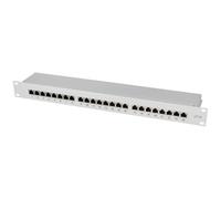 LogiLink NP0060 24 Porte Patch panel 483 mm (19) CAT 6A 1 U Grigio