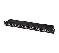 LogiLink CAT6a Patchpanel 19" 1HE 24-Ports Schwarz
