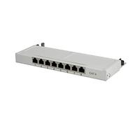 LOGILINK NP0077 - Mini-patchpanel, 8 port, Cat.6, 0,5 HE