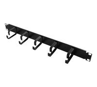 LogiLink OR101B 19 pollici Pannello passacavi per armadio rack 1 U Nero