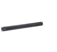 LogiLink Professional ORCEB1B - Pannello passacavo da 19 pollici, 1 U, colore nero RAL9005