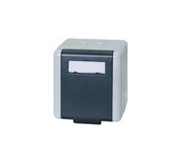 LogiLink Outdoor - Scatola da parete con coperchio ribaltabile per 2 moduli Keystone 6A, protezione IP44