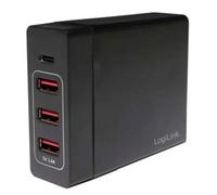 LogiLink PA0122 Caricatore USB 60 W 1x 2 USB-A, 3x USB-C ® Nero Ambiente inter