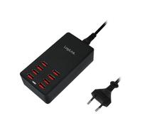 LOGILINK PA0140 - Caricabatterie USB, 44 W, 8x USB-A, 8800mA