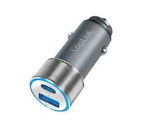 LogiLink PA0252 Auto Accendisigari 12 V Grigio USB car charger 1x USB-C PD 1x