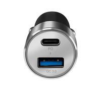 LogiLink PA0252 Auto Accendisigari 12 V Grigio USB car charger 1x USB-C PD 1x