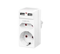LOGILINK PA0276 - Adattatore per prese, 2 USB-A, CEE7/16, CEE7/3