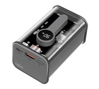 LOGILINK PA0306 Power Bank 10000 mAh Trasparente USB-C PD 3.0 USB-A QC 3.0