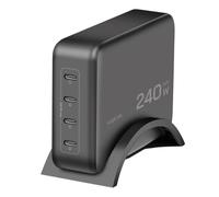 LogiLink PA0353 - Caricatore intelligente GaN (nitruro di gallio) 240 W, 4 x USB-C PD 3.1 (PowerDelivery)
