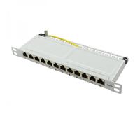 LOGILINK NP0065 - Patchpanel, 10 Market, 12 Port, Cat.6A, 0,5 HE