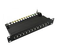 Logilink Pannello Patch 10'' STP 12 Posti RJ45 Cat. 6 Nero
