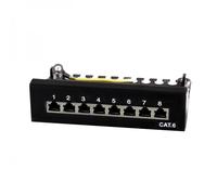 Logilink Pannello Patch 8 Porte Cat. 6 STP Nero