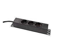 LogiLink PDU3B01 unità di distribuzione dell'energia (PDU) 1U Nero 3 presa(e) AC