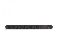LogiLink PDU8P01 unità di distribuzione dell'energia [PDU] 8 presa[e] AC 1U Nero