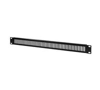 LogiLink PN111B - Pannello cieco perforato da 19 "1 U (unità di altezza) in lamiera d'acciaio da 1,2 mm per coprire i campi vuoti nell'armadio da 19", nero