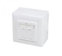 LOGILINK NP0039 - Presa a parete/incasso CAT. 6 completamente schermata RAL9003