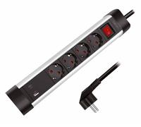 Logilink Presa Multipla a 4 vie con Presa USB-C™ PD e USB-A QC per la Ricarica V