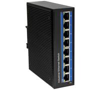 LogiLink Professional NS203P - Switch industriale Gigabit Ethernet, 8 porte 10/100/1000 Mbps, con PoE (Power Over Ethernet) nero
