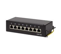 LogiLink Professional Patch Panels, Table/Wall/Desktop, STP (Shielded) black 8-P