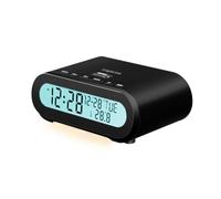 Logilink SC0121 - Sveglia radio con indicatore di temperatura, timer per addormentarsi, con porta USB per la ricarica di telefoni cellulari, tablet, eReader