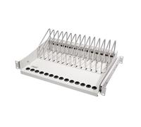 LogiLink SF100G - Ripiano allungabile 19" per notebook, tablet e smartphone, max. 14 dispositivi, colore: Grigio