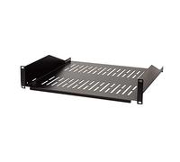 LogiLink SF2C45B - Vano per armadi server, 19", profondità minima 550 mm, portata massima 25 kg, colore: Nero