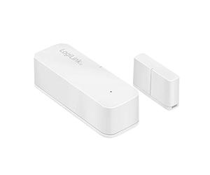 LogiLink SH0108 Wi-Fi Smart Door & Window Sensor, controllabile tramite app, compatibile Tuya, supporta Amazon Alexa e Google Home, Bianco